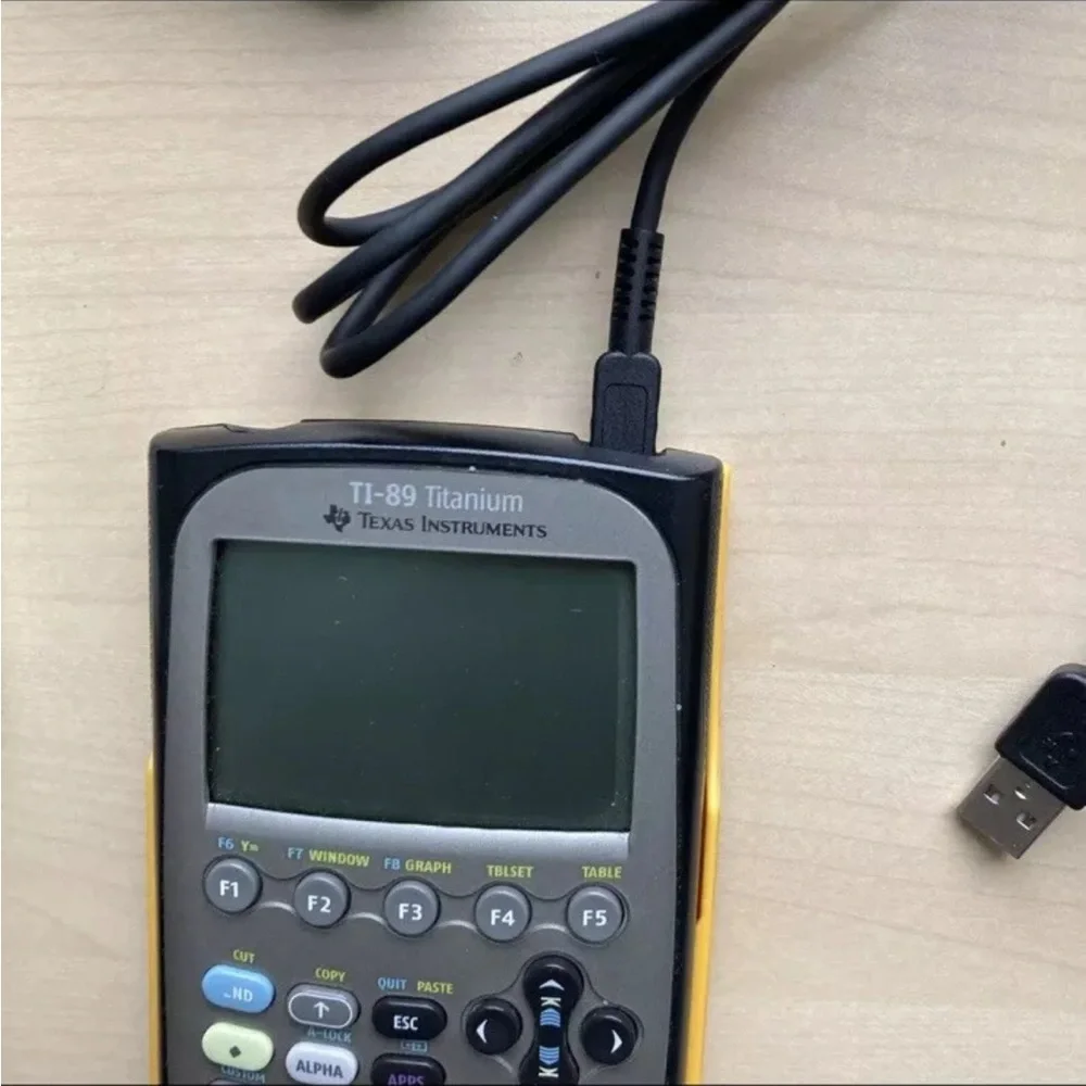 Texas Instruments TI-84 Plus C Ti 89 Graphing Calculator Cover Cable ONLY Black